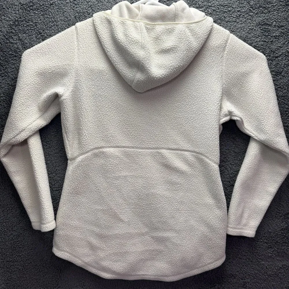 Columbia Jacket Women's Large Cream/Ivory Sherpa Fleece Hooded Full Zip Outdoor